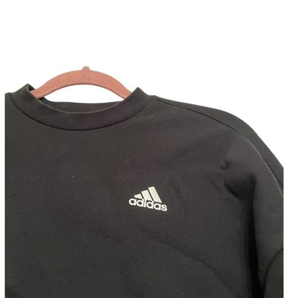 Adidas Crop Sweatshirt with Stripes on Back Size Extra Small XS - Picture 2 of 4